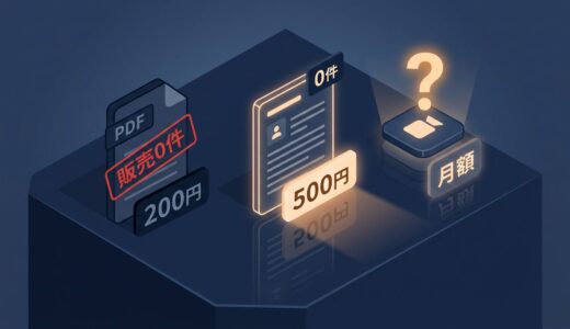 200円PDFと500円noteと月額アプリ ― 価格設定で学んだこと